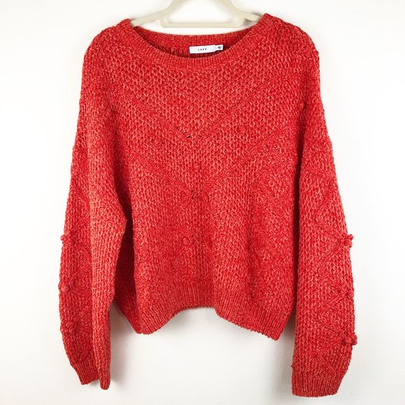 Lush Sweaters - NWT Lush Cropped Orange Sweater Size L